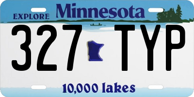 MN license plate 327TYP