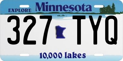 MN license plate 327TYQ