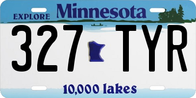 MN license plate 327TYR