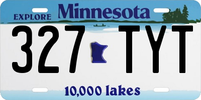 MN license plate 327TYT