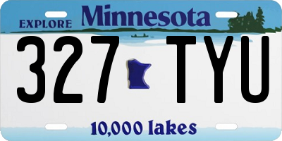 MN license plate 327TYU