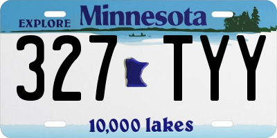 MN license plate 327TYY