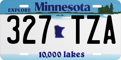 MN license plate 327TZA