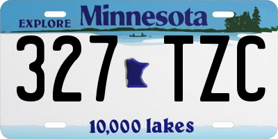 MN license plate 327TZC