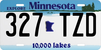 MN license plate 327TZD