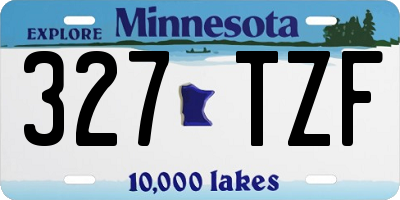 MN license plate 327TZF