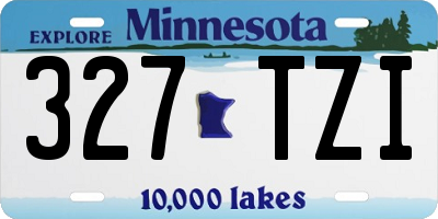 MN license plate 327TZI