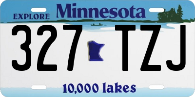 MN license plate 327TZJ