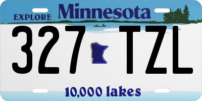 MN license plate 327TZL