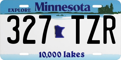 MN license plate 327TZR