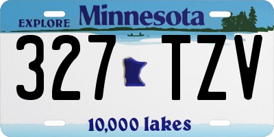 MN license plate 327TZV