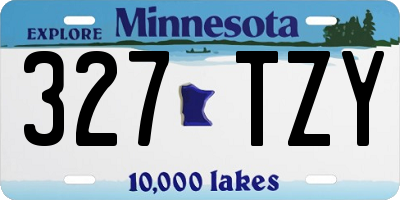 MN license plate 327TZY