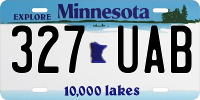 MN license plate 327UAB