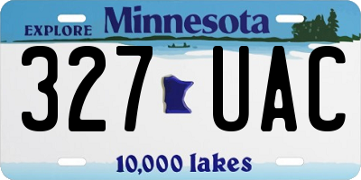MN license plate 327UAC
