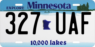 MN license plate 327UAF