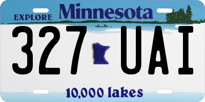 MN license plate 327UAI