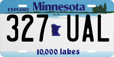 MN license plate 327UAL
