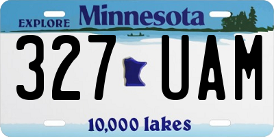 MN license plate 327UAM