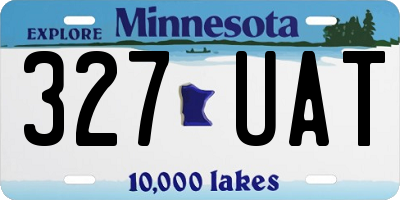 MN license plate 327UAT