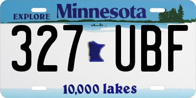 MN license plate 327UBF
