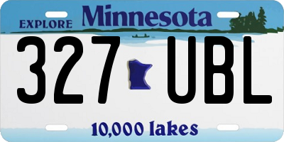 MN license plate 327UBL