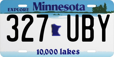 MN license plate 327UBY