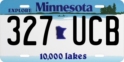 MN license plate 327UCB