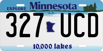 MN license plate 327UCD