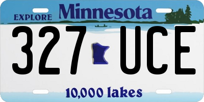 MN license plate 327UCE