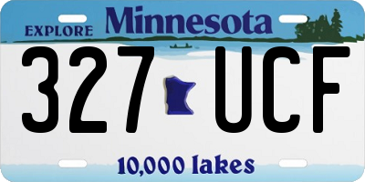 MN license plate 327UCF
