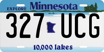 MN license plate 327UCG