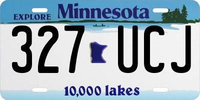 MN license plate 327UCJ