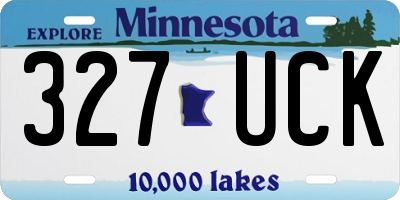 MN license plate 327UCK