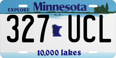 MN license plate 327UCL