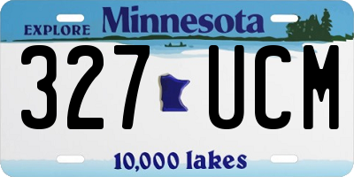 MN license plate 327UCM