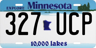 MN license plate 327UCP