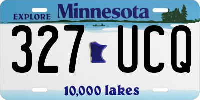 MN license plate 327UCQ