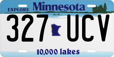 MN license plate 327UCV