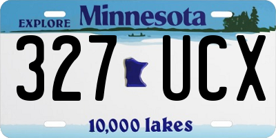 MN license plate 327UCX