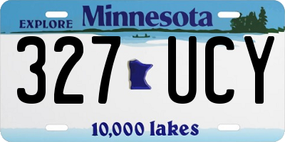 MN license plate 327UCY