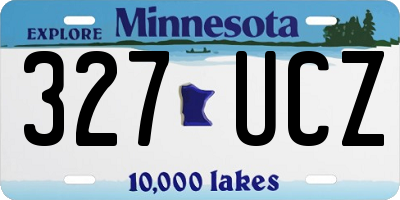MN license plate 327UCZ