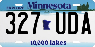 MN license plate 327UDA