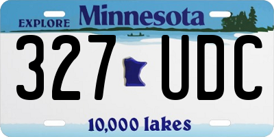 MN license plate 327UDC