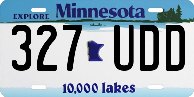 MN license plate 327UDD