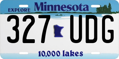 MN license plate 327UDG