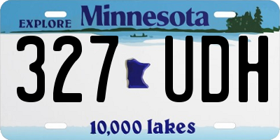 MN license plate 327UDH