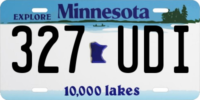 MN license plate 327UDI