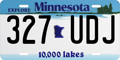 MN license plate 327UDJ