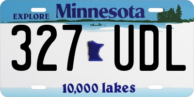 MN license plate 327UDL