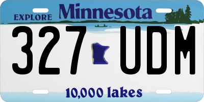 MN license plate 327UDM